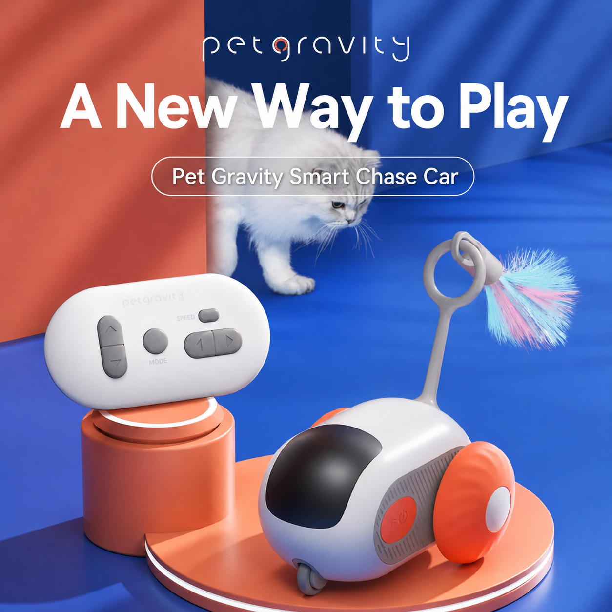 Pet Gravity Smart Chase Car with remote control